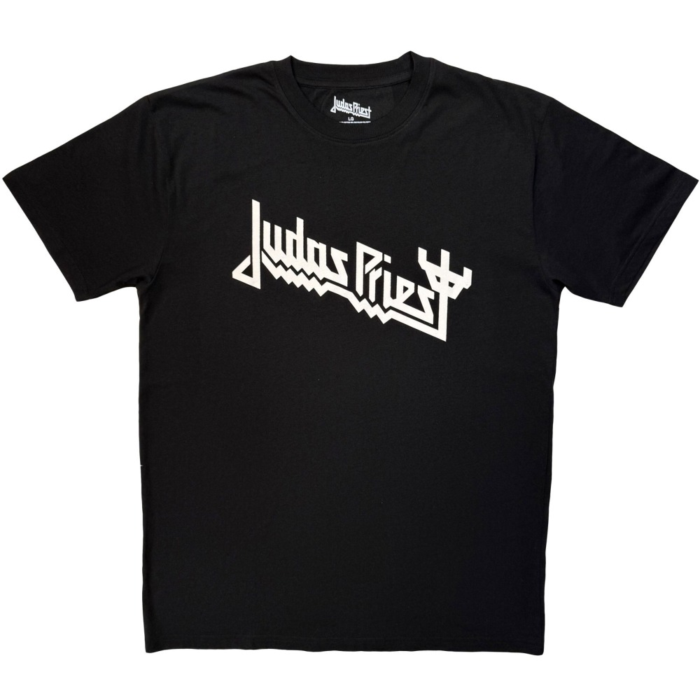 Judas Priest - Logo Mono Heren Tshirt - Zwart/Wit